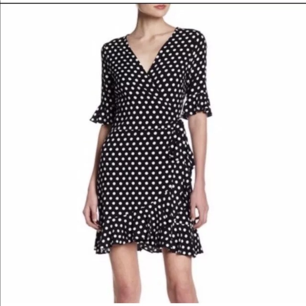 Eloide Polka Dot Wrap Dress